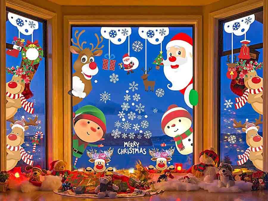 Cách vẽ trang trí Noel trên cửa kính độc đáo, bắt mắt