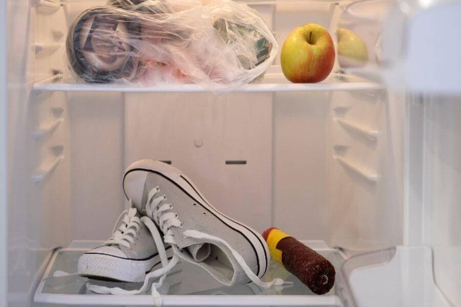 Khử mùi hôi giày trong ngăn đông tủ lạnh