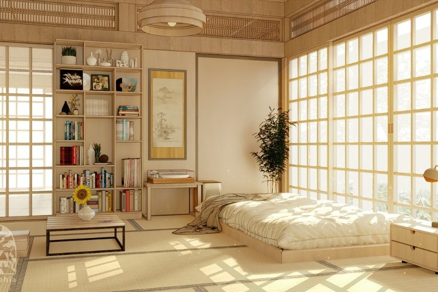 Decor phòng ngủ phong cách Nhật Bản mới lạ, thanh lịch