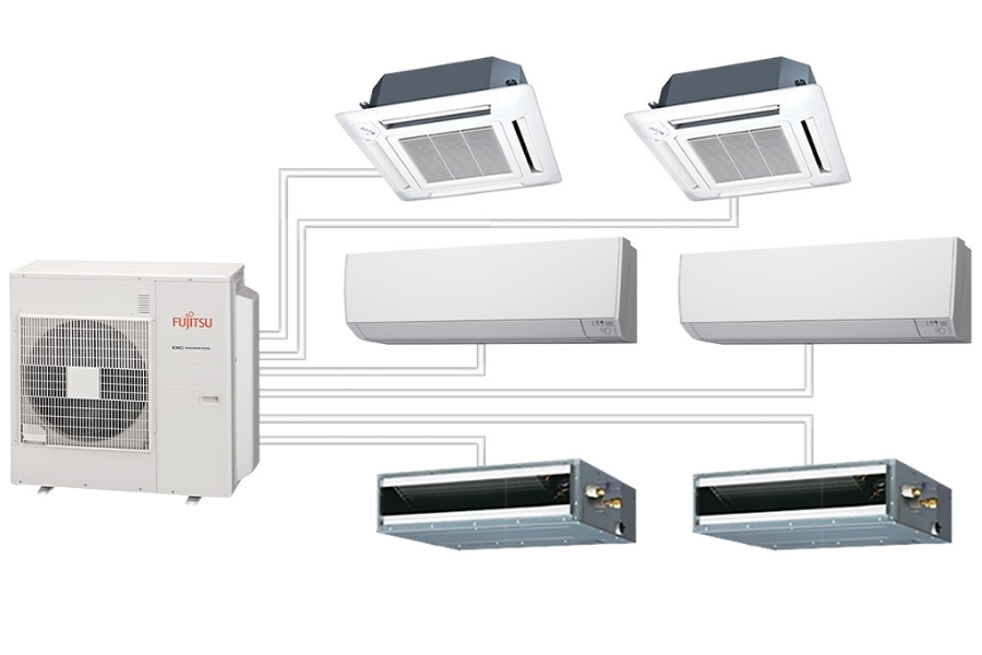 Fujitsu chủ yếu tập chung vào phát triển các dòng điều hòa trung tâm