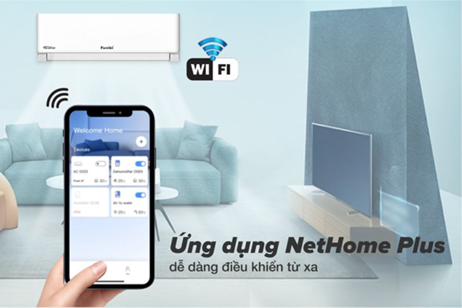 Kết nối điều hòa với điện thoại thông minh qua NetHome Plus