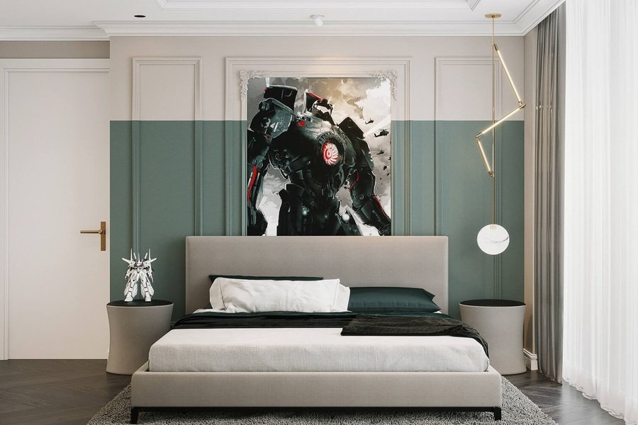 Trang trí phòng ngủ với phong cách robot cho bé trai trên 15 tuổi