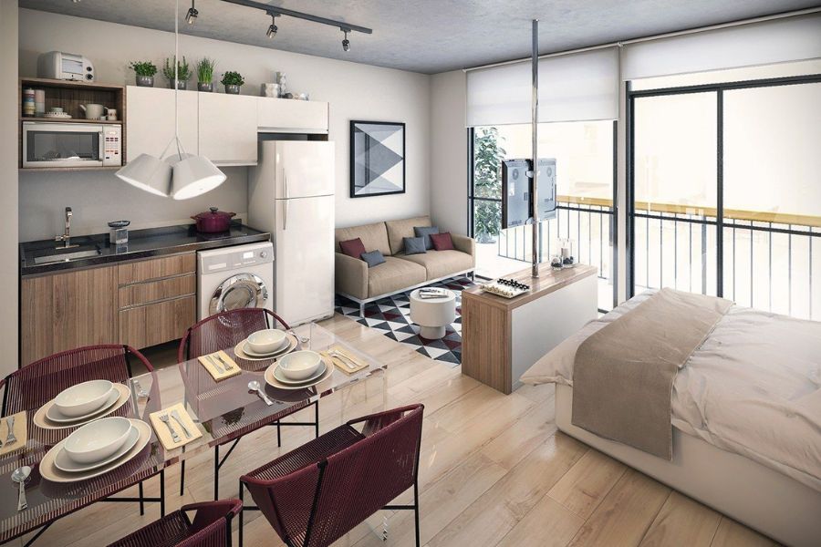 Mẫu thiết kế căn hộ 30m2 phong cách tối giản, nhẹ nhàng, tối ưu diện tích