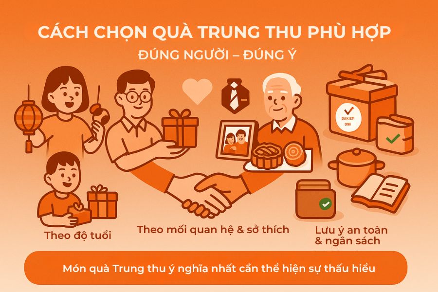 Hãy tự hỏi rằng “Điều gì sẽ thực sự mang lại niềm vui cho người này” khi chọn quà Trung thu.