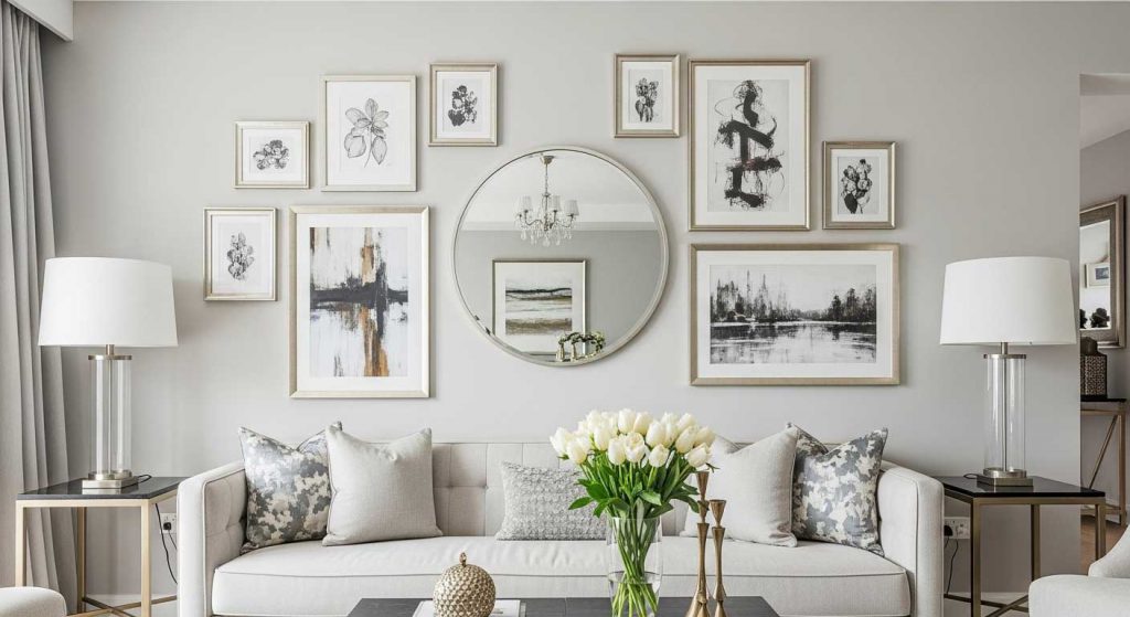 Dekorasi Foto dengan Cermin