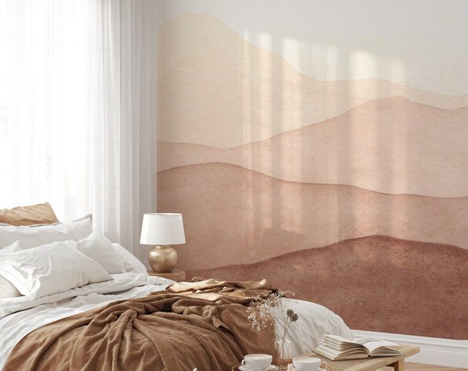 Wallpaper Dinding Kamar Earth Tone