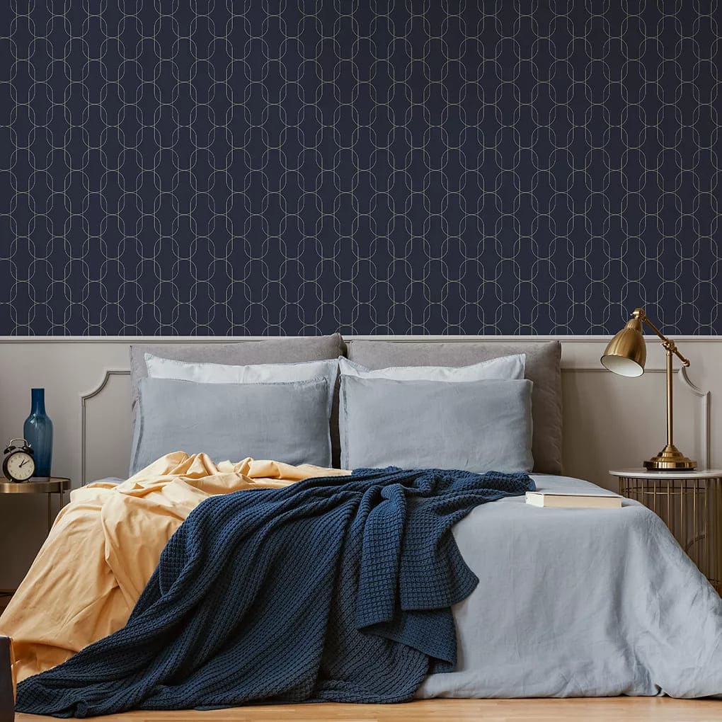 Wallpaper Dinding Kamar Geometris