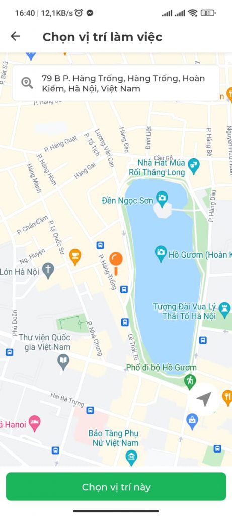 Nhập chi tiết địa chỉ nhà bạn tại quận Hoàn Kiếm
