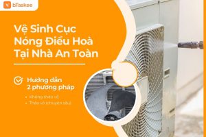 vệ sinh cục nóng điều hoà