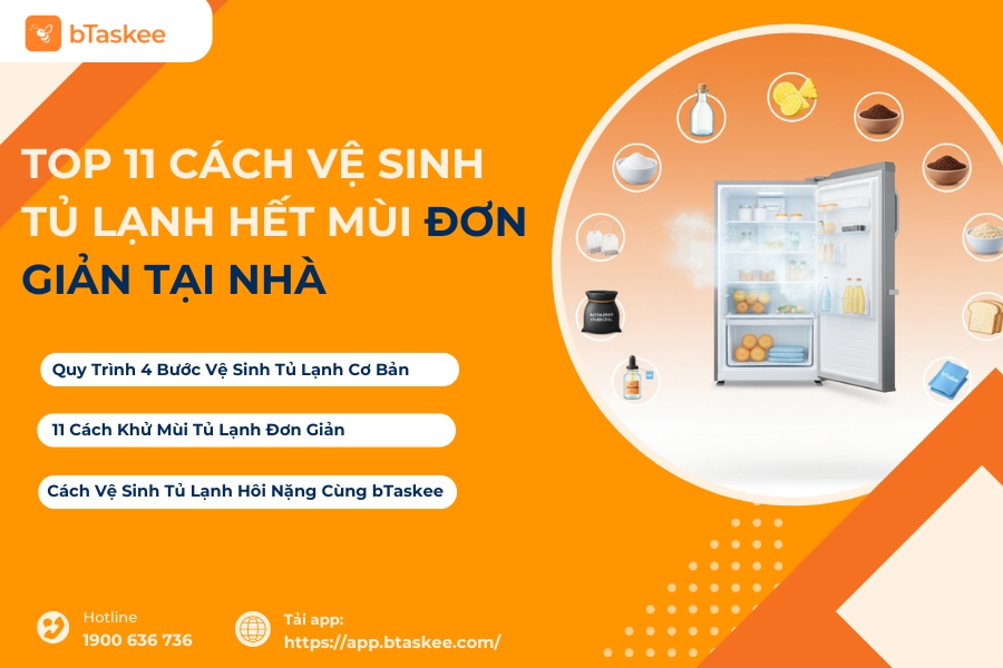 cách vệ sinh tủ lạnh hết mùi