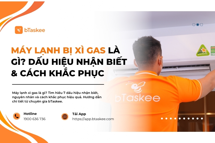 máy lạnh bị xì gas