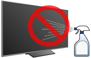 Không dùng nước lau trực tiếp lên màn hình TV