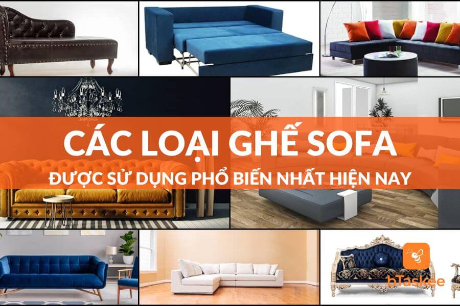 Các loại ghế sofa phổ biến hiện nay