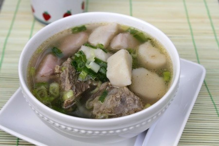 canh khoai sọ sườn heo