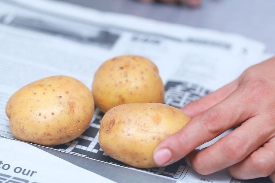 bảo quản khoai tây bằng giấy báo