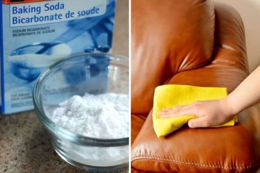 Sử dụng baking soda làm sạch ghế sofa giả da