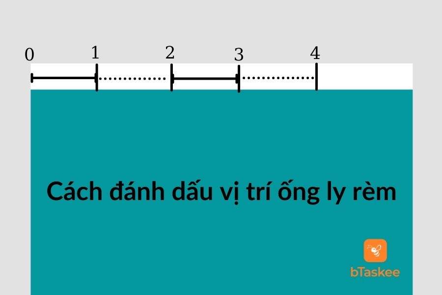 cách đánh dấu vị trí tạo ống xếp ly rèm cửa