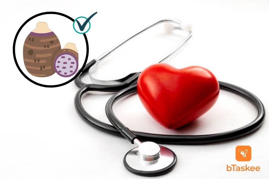 Chất xơ và tinh bột kháng trong khoai môn cũng có thể giúp giảm nguy cơ mắc bệnh tim
