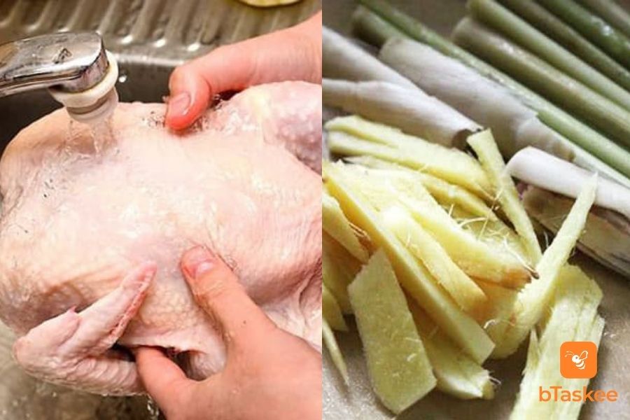 cách nấu gà hấp muối