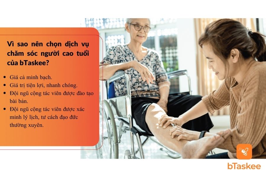 Dịch vụ chăm sóc người cao tuổi của bTaskee đem đến nhiều lợi ích vượt trội