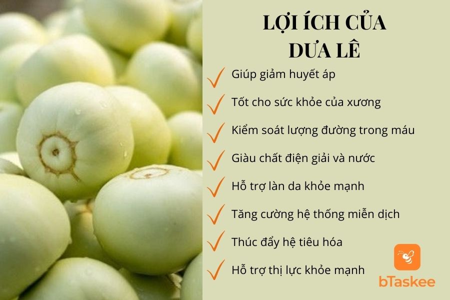 Lợi ích của dưa lê đối với sức khỏe