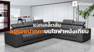 ลบรอยปากกาบนโซฟาหนังเทียม