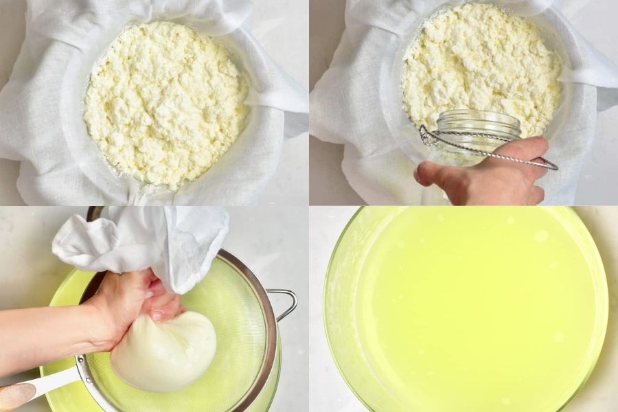 Công đoạn Lọc Cream Cheese làm món Cream Cheese đơn giản ngay tại nhà