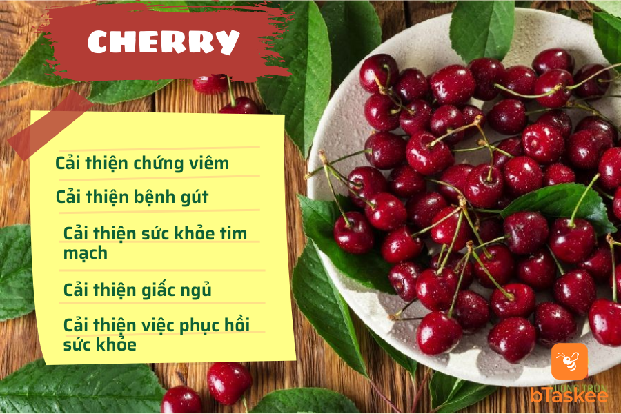 Các lợi ích sức khỏe đến từ cherry