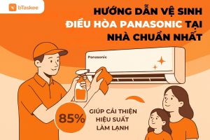 cách vệ sinh điều hoà panasonic