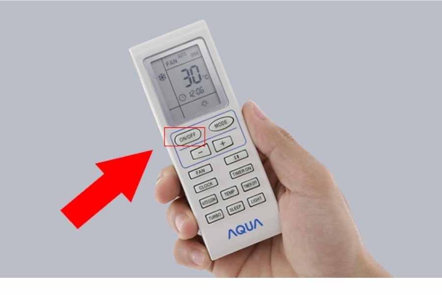 Cách bật/tắt máy lạnh Aqua