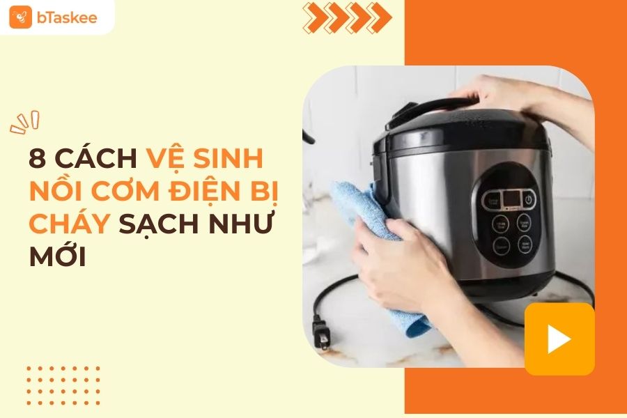 cách làm sạch nồi cơm điện bị cháy