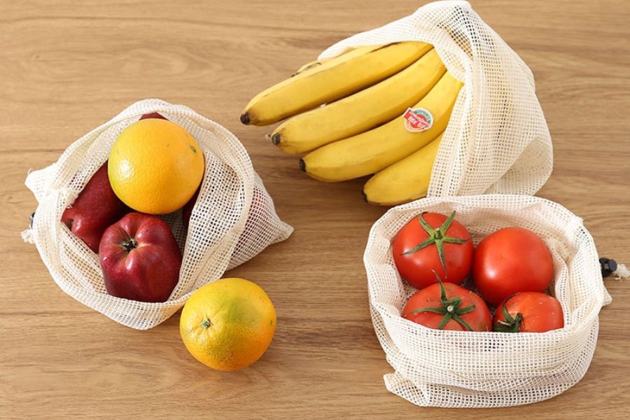 Bảo quản trái cây bằng túi lưới chuyên dụng