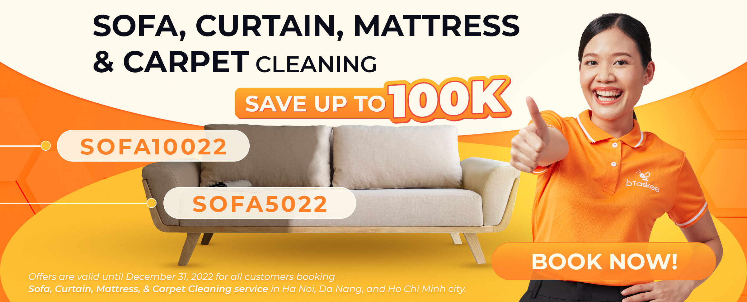 btaskee 100k off sofa curtain mattress carpet cleaning service