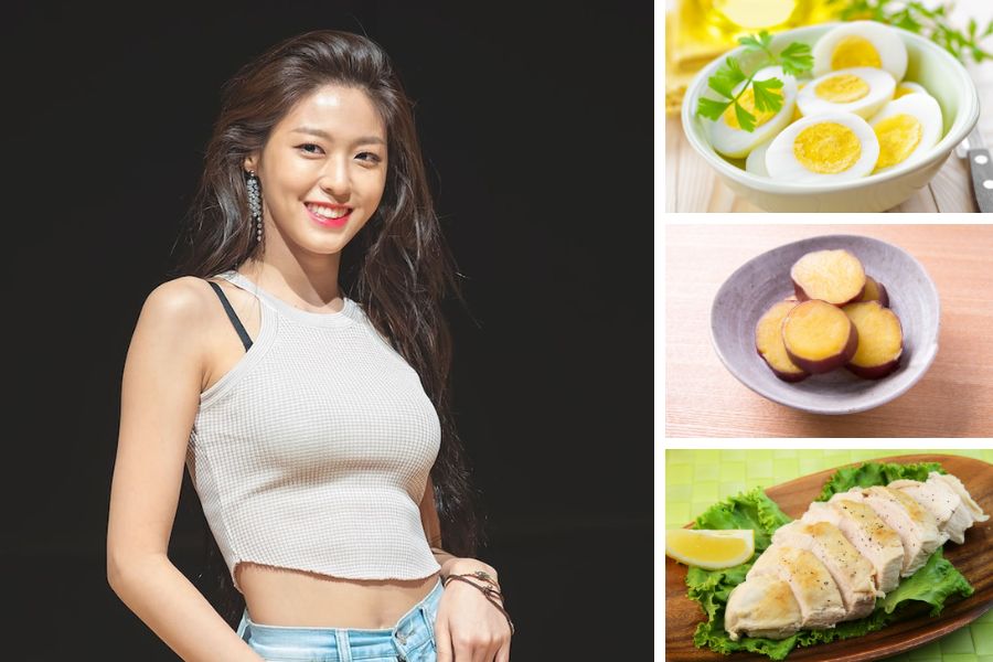 Thực đơn giảm cân chính của Seolhyun là trứng, ức gà luộc và khoai lang