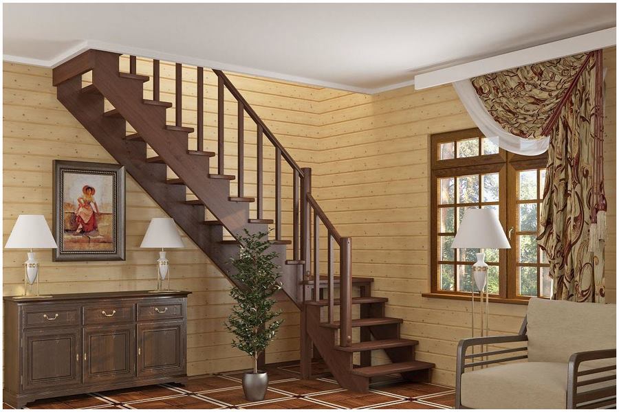 Sử dụng nội thất gỗ để thiết kế cầu thang