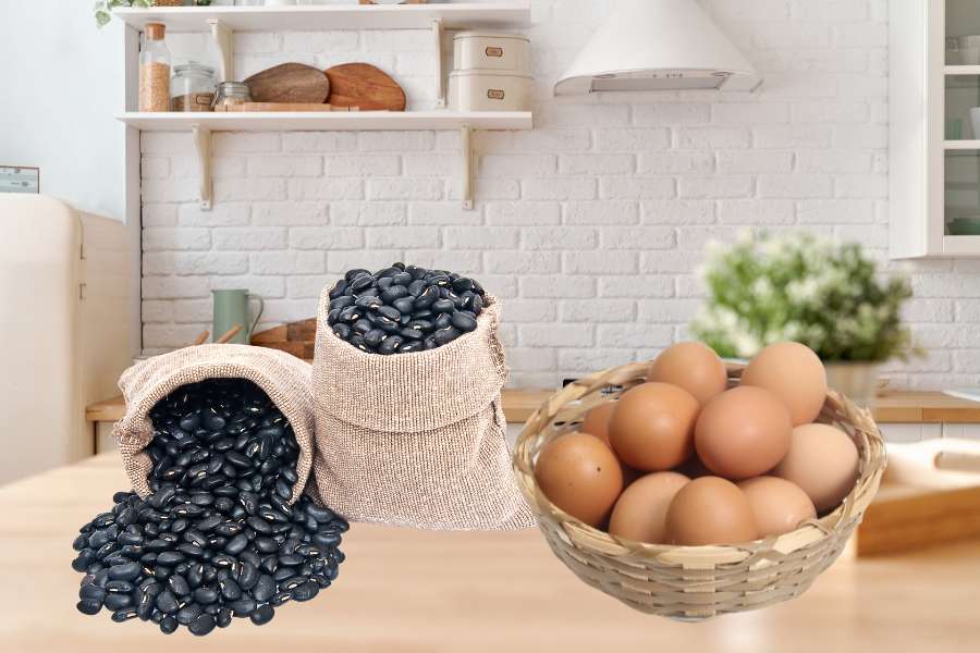 Trứng, đậu đen là thực phẩm cần thiết hỗ trợ giảm cân
