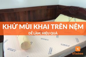 khử mùi khai trên đệm cao su
