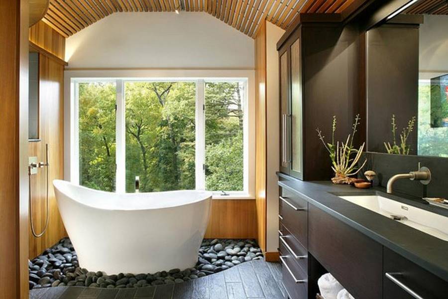 Phòng tắm đem con người gần gũi với thiên nhiên