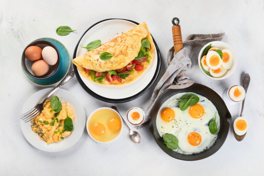Trứng giúp no lâu và có thể chế biến nhiều món để ăn sáng