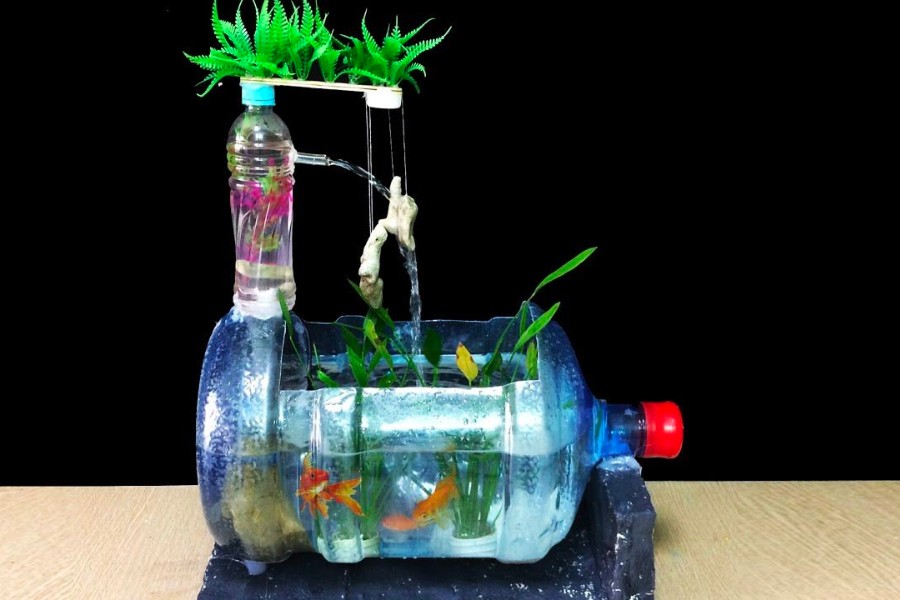 Chế hồ cá từ chai nhựa sáng tạo tại nhà