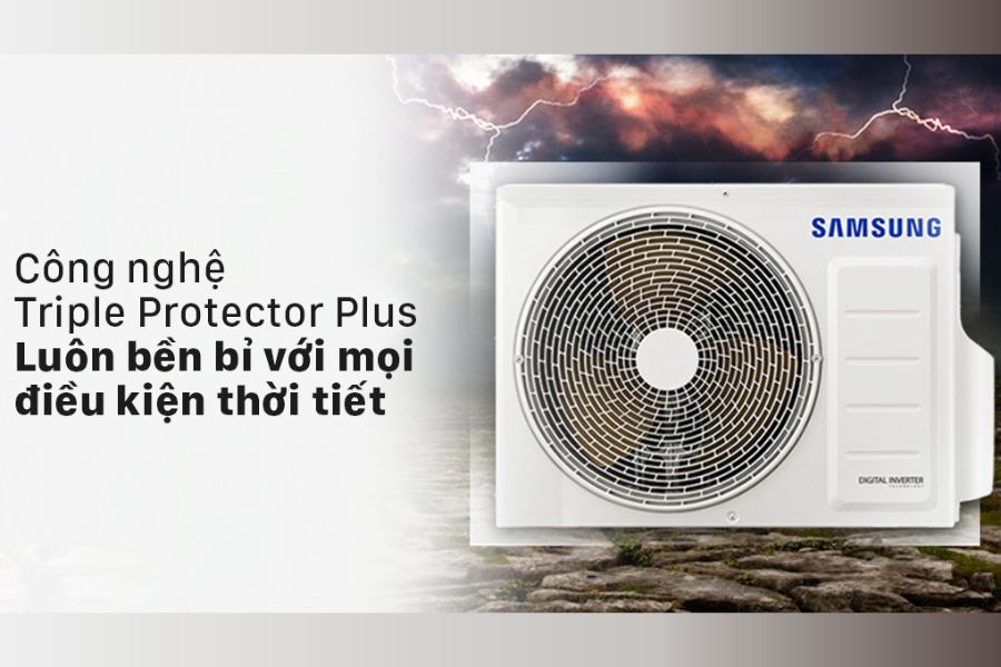 Sản phẩm điều hoà của Samsung được trang Triple Protector Plus