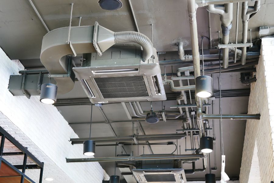 Hệ thống điều hòa công nghiệp âm trần lắp đặt tại các khi nhà xưởng