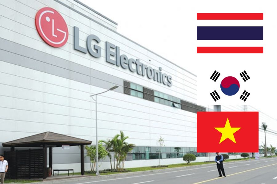 Máy lạnh LG được sản xuất ở Thái Lan, Hàn Quốc, Việt Nam