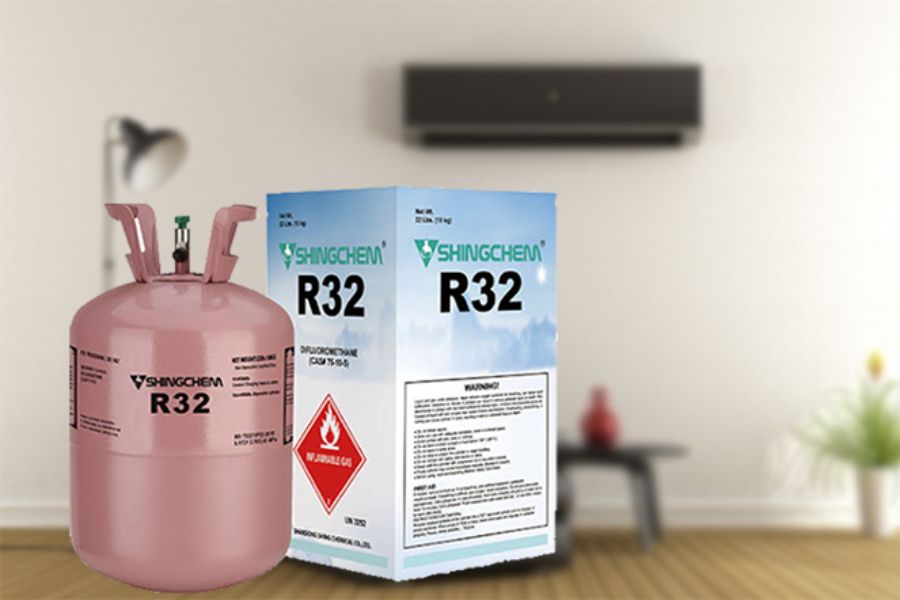 Gas R32 được sử dụng phổ biến hiện nay với những ưu điểm vượt trội