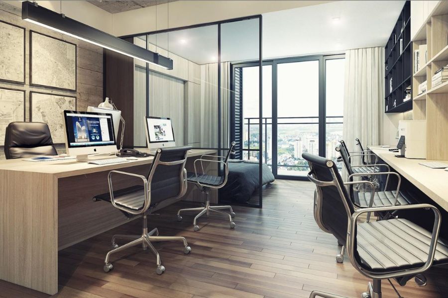 Màu sắc căn hộ Officetel thiết kế sang trọng với gam màu trung tính