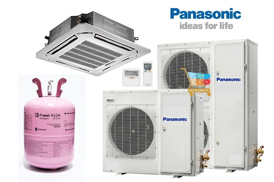 Máy lạnh âm trần Panasonic thường dùng gas R410a