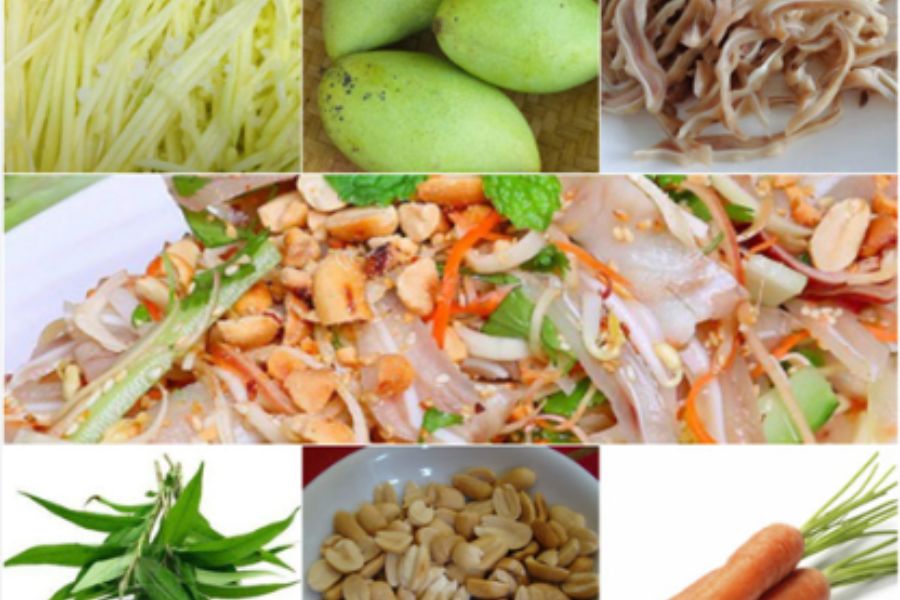 món ăn ngon lạ miệng - món gỏi xoài tai heo