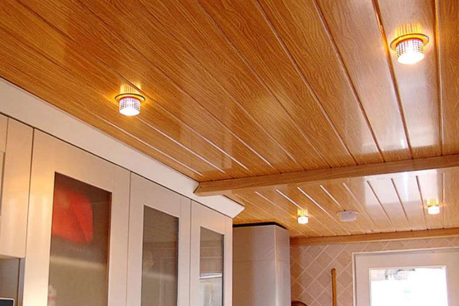 Ốp trần nhà bằng gỗ kiểu nhựa