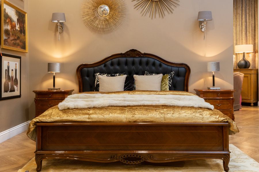Thiết kế giường ngủ phong cách luxury