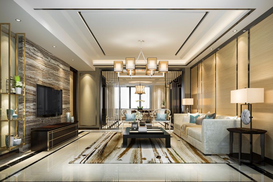 Điểm nét thiết kế nội thất luxury bằng mạ vàng những chi tiết nhỏ